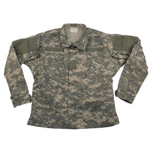 US Army ACU Jacket Mens Small Short Camo Combat Shirt Digital Camouflage Unisex